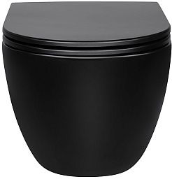 Vincea Унитаз подвесной Evo VT1-34MB безободковый черный матовый – фотография-3