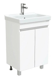 Onika Тумба под раковину Милтон Квадро 55 напольная белая – фотография-1