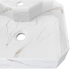 Teymi Раковина накладная Netta 50 T51206 белый мрамор – фотография-4