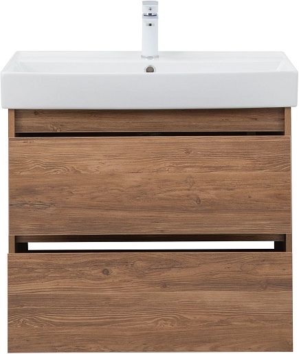 Aquanet Тумба под раковину Nova Lite 75 подвесная дуб шоколадный – картинка-7