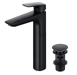 Aquatek Смеситель для раковины Вега AQ1005MB матовый черный – фотография-1