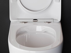 Ceramicanova Напольный приставной унитаз Highlight Rimless CN1812 белый – фотография-3