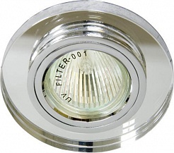 Feron Встраиваемый светильник Декоративное стекло 8060-2 серебро, хром – фотография-1