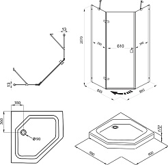 Triton Душевой уголок Сигма-хром 90/90 Щ0000054218 – фотография-6