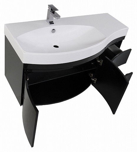Aquanet Тумба с раковиной Опера 2-115 L черная (169612) – картинка-5