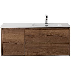 BelBagno Тумба с раковиной Kraft 100 R подвесная Rovere Tabacco – фотография-2