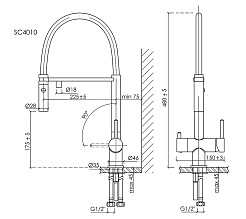 Sancos Смеситель для кухни Imola SC4010MB матовый черный – фотография-3