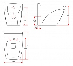 Creavit Унитаз приставной Bull BL350 – фотография-2