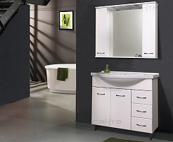 СанТа Мебель для ванной Эльбрус Прима 100 свет – фотография-4