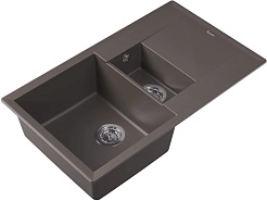 Florentina Мойка кухонная Тоскана 860 К серый шелк – фотография-2