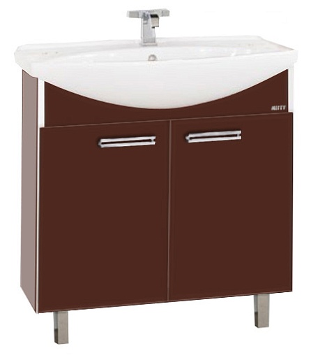 Misty Тумба для умывальника Джулия 85 прямая коричневая – фото, картинка, фотография-1