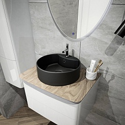 Teymi Накладная мебельная раковина Lina S D40 чёрный матовый T50192 – фотография-5