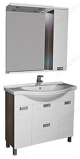 Aquanet Тумба с раковиной "Сити 100" венге (173235) – фотография-2