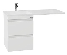 Onika Тумба с раковиной Флэтон 58 белая раковина Марсал 120 левая чаша