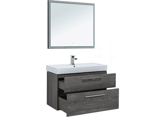 Aquanet Мебель для ванной Nova 90 дуб рошелье – картинка-3