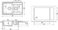 Dr. Gans Мойка кухонная Кардинал 760 К латте – фотография-4