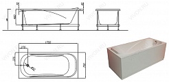 Kolpa San  Акриловая ванна String BASIS 170х75 – фотография-3