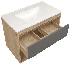 Teymi Фасад для тумбы Vitra 80 Волна графит – фотография-4