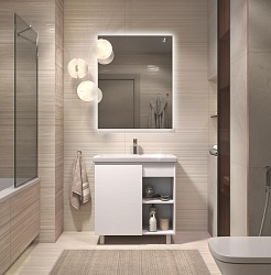 Vigo Тумба c раковиной Milos 800-1-0 белая матовая – фотография-5