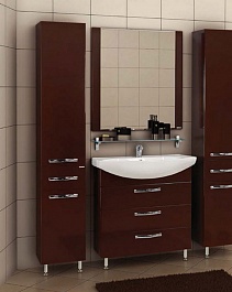 Акватон Мебель для ванной "Ария 80 H" коричневая – фотография-1