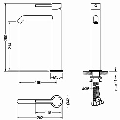 Aquatek Смеситель для раковины Европа AQ1304MB матовый черный – фотография-5