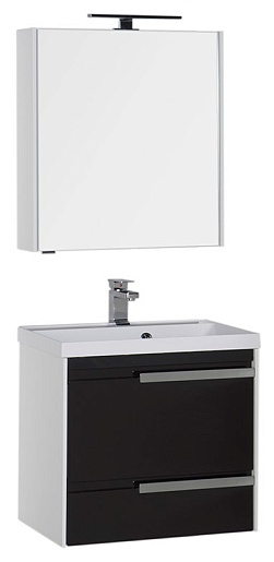 Aquanet Мебель для ванной "Тиволи 70" черная – фото-1