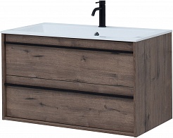 Aquanet Мебель для ванной Lino 90 подвесная дуб веллингтон – фотография-5