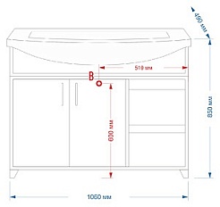 Misty Тумба для умывальника Браво 105 – фотография-3
