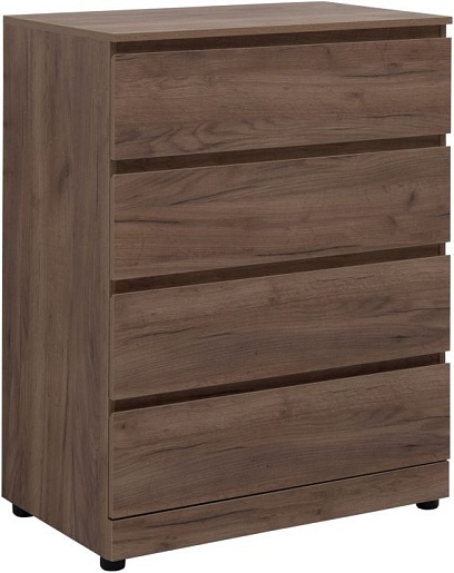 Aquanet Комод Сканди 80 4 ящика дуб крафт – фото-1