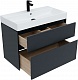 Aquanet Мебель для ванной Бруклин 85 подвесная черная матовая – фотография-57