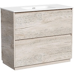 Sancos Тумба под раковину Libra Floor 100 дуб галифакс натуральный – фотография-1