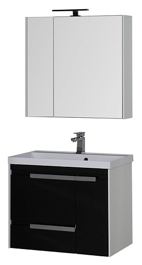 Aquanet Мебель для ванной "Тиволи 80" черная – картинка-7