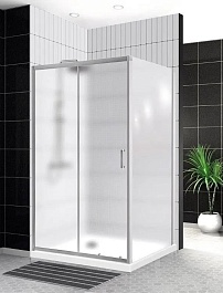 BelBagno Душевой уголок Uno 110/80 UNO-AH-1-110/80-P-Cr стекло текстурное – фотография-2