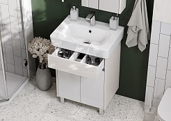 Акватон Мебель для ванной Верди Pro 60 Н белая/ясень фабрик – фотография-10