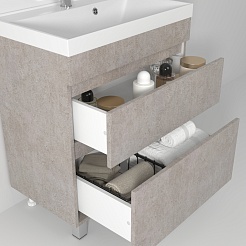 Водолей Мебель для ванной Best 60 белый камень – фотография-3