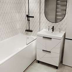 Mixline Тумба с раковиной Гранд 60 белая – фотография-4