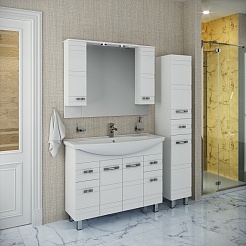 Runo Зеркало-шкаф для ванной Турин 105 – фотография-2