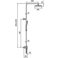 Gappo Душевая стойка G95 G2495-6 хром – фотография-3