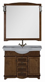 Aquanet Зеркало для ванной "Луис 110" темный орех (173212) – фотография-3