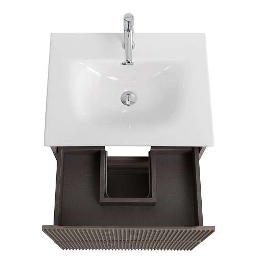 BelBagno Тумба с раковиной Uno 60 подвесная Бежевый матовый с раковиной BB-8099-60 – картинка-11