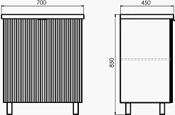 Comforty Тумба с раковиной Лима 70 антрацит – фотография-10