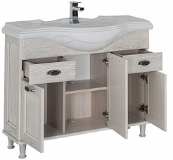Aquanet Мебель для ванной Тесса 105 жасмин/серебро – фотография-3