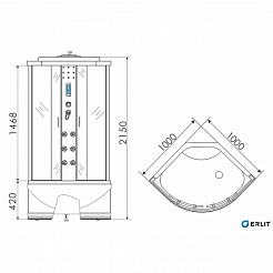 Erlit Душевая кабина ER 4510TP-C4-RUS – фотография-4