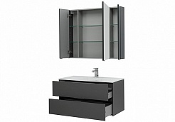 Aquanet Мебель для ванной Алвита 100 серый антрацит – фотография-5