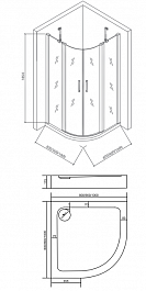 Good Door Душевой уголок PANDORA R-80-T-CH – фотография-3