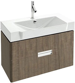 Jacob Delafon Тумба с раковиной "Reve 80" дымчатая, 2 ящика – фотография-1