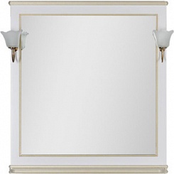 Aquanet Зеркало Валенса 90 белый краколет/золото (182651) – фотография-6