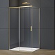 Vincea Душевой уголок Soft 2 130x90 VSR-3SO29013CLG профиль брашированное золото стекло прозрачное – фотография-7