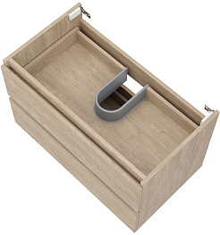 Teymi Тумба под раковину Laina 80 подвесная дуб светлый – фотография-4