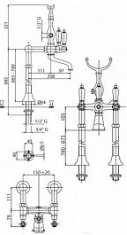 Cezares Смеситель DIAMOND-VD-01-Sw на борт ванны – фотография-2